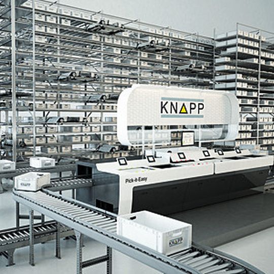 Bild 1: Pick-it-easy-Arbeitsplätze von Knapp sind typische Ware-zum-Mensch-Kommissionierstationen, die sich auf unterschiedliche Branchenanforderungen abstimmen lassen. Bild 1: Pick-it-easy-Arbeitsplätze von Knapp sind typische Ware-zum-Mensch-Kommissionierstationen, die sich auf unterschiedliche Branchenanforderungen abstimmen lassen.
