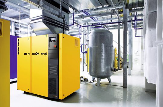 Die Schraubenkompressoren der Serie BSD sparen dank strömungstechnisch weiter optimiertem Sigma-Profil nochmals mehr Energie ein. Auf Wunsch können sie auch frequenzgeregelt und mit integriertem Trockner geliefert werden. Die Schraubenkompressoren der Serie BSD sparen dank strömungstechnisch weiter optimiertem Sigma-Profil nochmals mehr Energie ein. Auf Wunsch können sie auch frequenzgeregelt und mit integriertem Trockner geliefert werden.