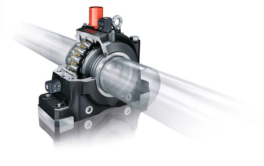 Das neue Gehäuse-Design des FAG-Stehlagergehäuses SNS sorgt für eine optimierte Lastverteilung im Lager. Es erhöht so die Lebensdauer der eingebauten Pendelrollenlager um bis zu 50 Prozent im Vergleich zu gewöhnlichen Stehlagergehäusen. Das neue Gehäuse-Design des FAG-Stehlagergehäuses SNS sorgt für eine optimierte Lastverteilung im Lager. Es erhöht so die Lebensdauer der eingebauten Pendelrollenlager um bis zu 50 Prozent im Vergleich zu gewöhnlichen Stehlagergehäusen.