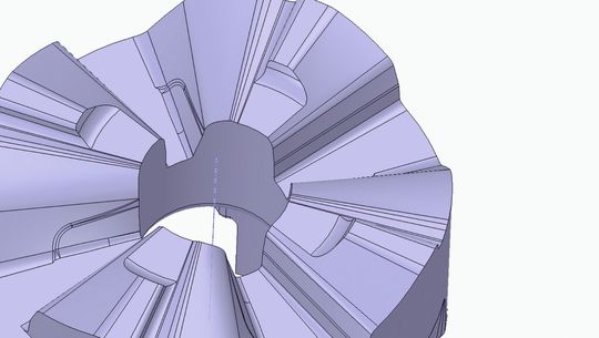 Der Screen-Shot zeigt ein Nockenteil aus der Automobilindustrie, das in Spaceclaim angepasst und für die Fertigung optimiert wurde. Der Screen-Shot zeigt ein Nockenteil aus der Automobilindustrie, das in Spaceclaim angepasst und für die Fertigung optimiert wurde.
