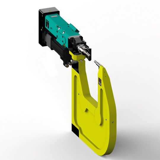 Tox-Roboterzange zum Clinchen. Tox-Roboterzange zum Clinchen.