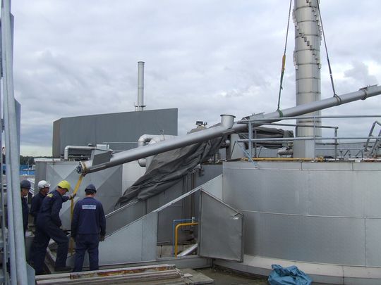 Die Förderschnecke ist 22 Meter lang.