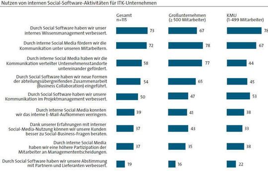 Welchen tatsächlichen Nutzen bieten interne Social Software Aktivitäten? Welchen tatsächlichen Nutzen bieten interne Social Software Aktivitäten?