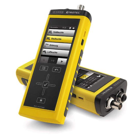 Das T3000 misst unter anderem Feuchtigkeit am Bau