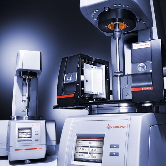 Das Rheometer MCR 702 mit TwinDrive-Technologie. Das Rheometer MCR 702 mit TwinDrive-Technologie.