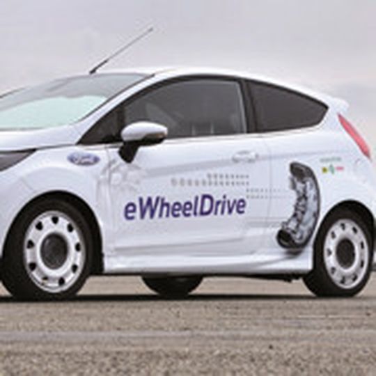 Technische Revolution: Schaeffler testet seinen Radnabenmotor derzeit an Bord eines Ford Fiesta. Technische Revolution: Schaeffler testet seinen Radnabenmotor derzeit an Bord eines Ford Fiesta.