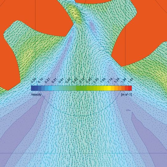 Bild 1: Die Immersed-Solid-Methode zeigt, dass sie ein geeignetes Werkzeug für die Berechnung von rotierenden Verdrängerpumpen ist. Bild 1: Die Immersed-Solid-Methode zeigt, dass sie ein geeignetes Werkzeug für die Berechnung von rotierenden Verdrängerpumpen ist.