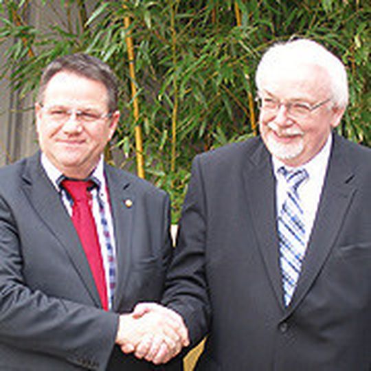 Alfa-Romeo-Händler Karl Jungkeit und Wilfried Blöbaum, Vorsitzender des Fiat-Konzernhändlerverbands, wollen verstärkt die Interessen der Alfa-Partner vertreten.