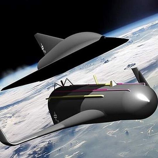 Spaceliner: Das wiederverwendbare System basiert auf einer Passagierstufe und einer Boosterstufe. Spaceliner: Das wiederverwendbare System basiert auf einer Passagierstufe und einer Boosterstufe.