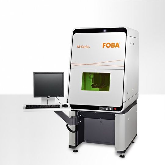 Lasermarkiermaschine der Foba M-Serie. Lasermarkiermaschine der Foba M-Serie.