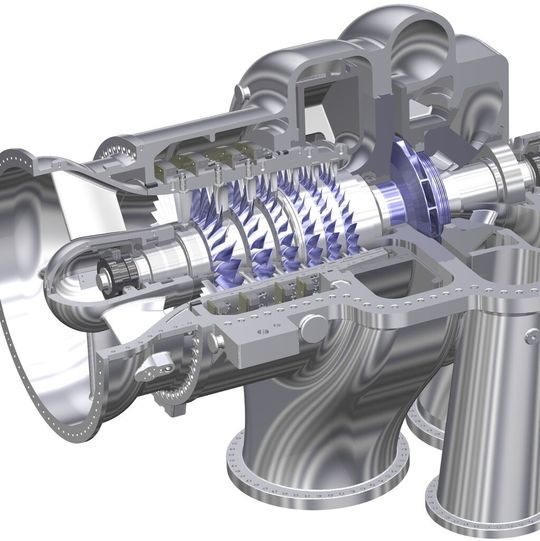 Der MAX1-Axialkompressor verbindet erstmalig die Vorzüge von Industrieverdichtern und Flugzeugtriebwerken.