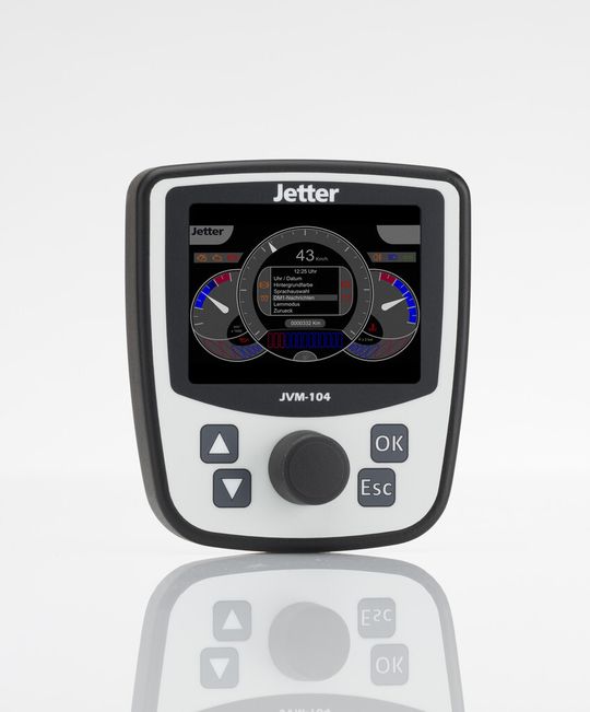Der Jet-View Mobil 104 - Bediengerät für mobile Arbeitsmaschinen. Der Jet-View Mobil 104 - Bediengerät für mobile Arbeitsmaschinen.