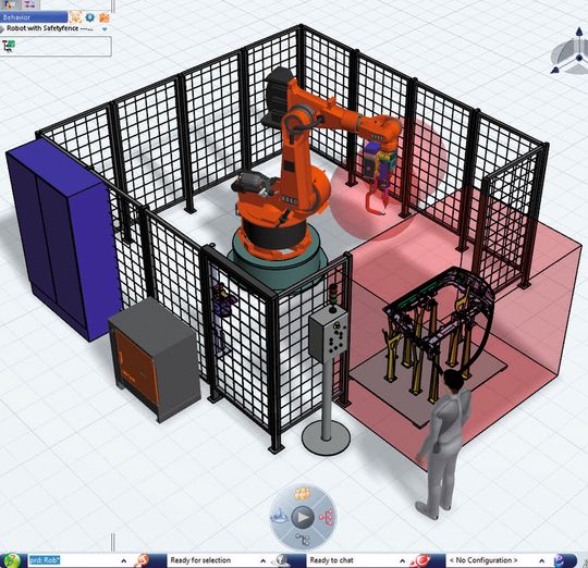 Bild 1: Die Absicherung von Sicherheitstechnik in Verbindung mit Safe Robot kann in der Realität Arbeitsunfälle verhindern. Bild 1: Die Absicherung von Sicherheitstechnik in Verbindung mit Safe Robot kann in der Realität Arbeitsunfälle verhindern.
