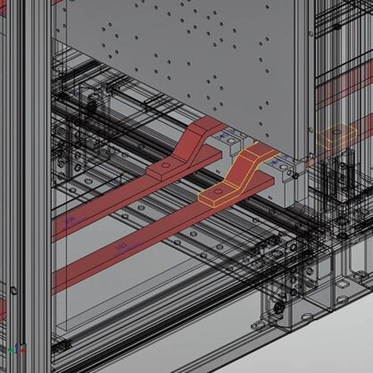 Mit dem Modul Copper lassen sich Kupferschienen und Verbindungselemente von Schaltschränken frei konstruieren.