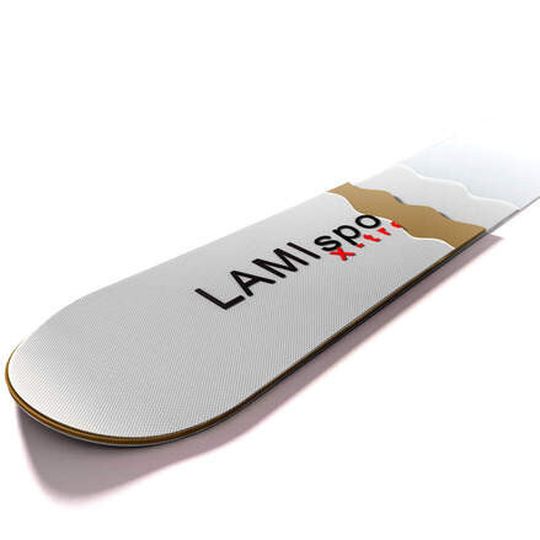 Bei der Verwendung als Obergurt von Boards oder Ski ersetzt der neue Werkstoff „LAMIsport X-Treme“ als lediglich einlagige Oberfläche gleich mehrere Schichten der bisherigen konventionellen Herstellung.