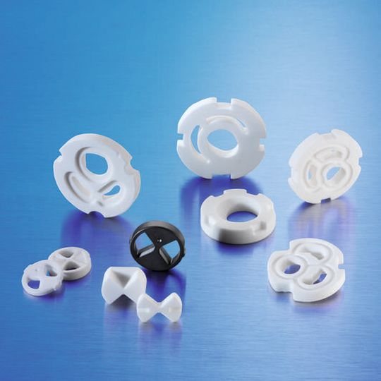 Gasdichte Dicht- und Regelscheiben aus Aluminiumoxid für Narkose- und Titriergeräte. Gasdichte Dicht- und Regelscheiben aus Aluminiumoxid für Narkose- und Titriergeräte.