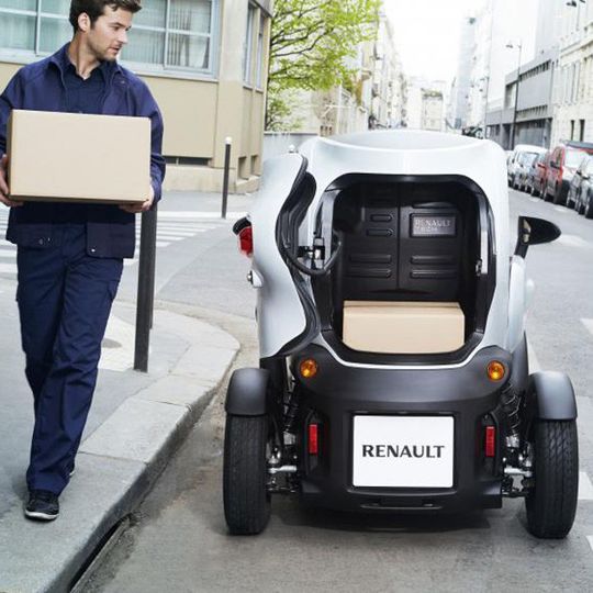 Renault hat aus dem Twizy einen Mictrotransporter gemacht. Renault hat aus dem Twizy einen Mictrotransporter gemacht.
