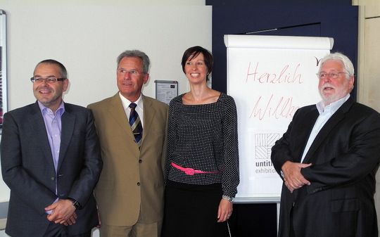 Das Team von untitled exhibitions (v.l.n.r.): Udo Weller, Wolfgang Tondasch, Tanja Waglöhner und Joseph Rath. Es fehlt Dr. Michael Peters.