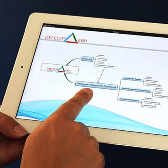 Ontologie-unterstützte Systeme verknüpfen reine Daten mit Inhalten, semantische Netze entstehen. Für die Anwender von DELECO ERP werden Datenbanken somit vom Informations- zum Wissensspeicher. Ontologie-unterstützte Systeme verknüpfen reine Daten mit Inhalten, semantische Netze entstehen. Für die Anwender von DELECO ERP werden Datenbanken somit vom Informations- zum Wissensspeicher.