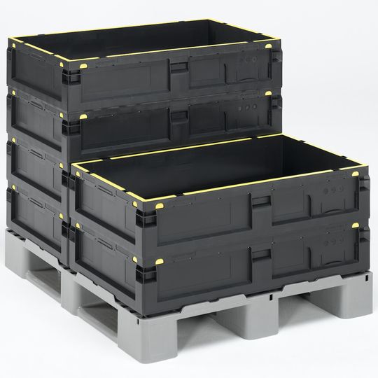 Zur Fachpack stellt SSI Schäfer drei neue, niedrige Höhen seiner QX-Behälterserie für den Automotive-Bereich vor. Zur Fachpack stellt SSI Schäfer drei neue, niedrige Höhen seiner QX-Behälterserie für den Automotive-Bereich vor.
