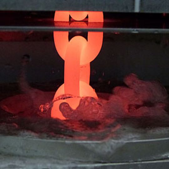 Wie Ketten induktiv vergütet werden können, demonstriert ITG an seinem Messestand.