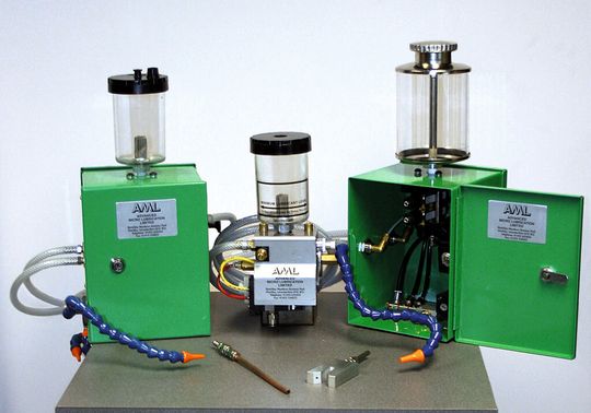 The Micro Lube System from ACT subsidiary Advanced Micro Lubrication, is said to be popular in the aerospace industry, where material value and swarf generation is high. The Micro Lube System from ACT subsidiary Advanced Micro Lubrication, is said to be popular in the aerospace industry, where material value and swarf generation is high.