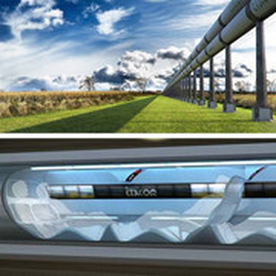 Abgefahrene Idee: In einer aufgeständerten Highspeed-Röhre sollen Passagiere von San Francisco nach Los Angeles mit 1.200 km/h (!) rasen. Abgefahrene Idee: In einer aufgeständerten Highspeed-Röhre sollen Passagiere von San Francisco nach Los Angeles mit 1.200 km/h (!) rasen.