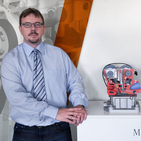 Christian Hirner, Leiter Konstruktion Grundmotor der MBtech, konnte den Nfz-Motor zusammen mit seinem Team komplett neu entwickeln.