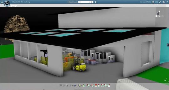 Mit dem «V6»-Release 2014 der «3D-Experience»-Plattform setzt Dassault Systèmes noch mehr als bisher auf die Cloud – im Bild eine Ansicht aus der Anwendung «Delmia». Mit dem «V6»-Release 2014 der «3D-Experience»-Plattform setzt Dassault Systèmes noch mehr als bisher auf die Cloud – im Bild eine Ansicht aus der Anwendung «Delmia».