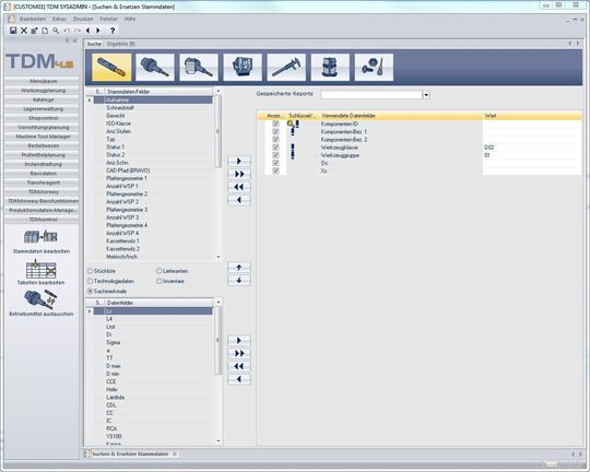 Werkzeugdatenpflege integriert: Ab TDM Version 4.6 ist das Datenpflege-Tool «TDM Control» in das Basismodul integriert. Hier eine Maske zur Stammdatenpflege. Werkzeugdatenpflege integriert: Ab TDM Version 4.6 ist das Datenpflege-Tool «TDM Control» in das Basismodul integriert. Hier eine Maske zur Stammdatenpflege.