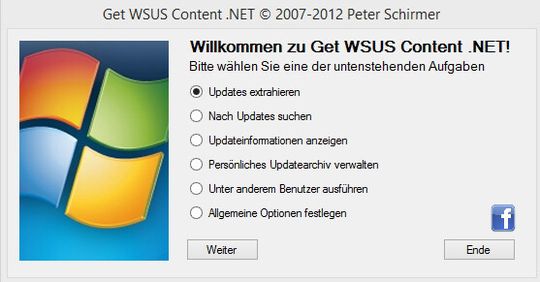 Voraussetzung für das Tool "Get WSUS Content" ist das .NET-Framework, Version 4.0.