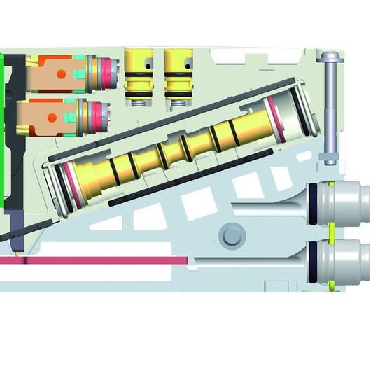 Der diagonale Aufbau des AV03 reduziert das Bauvolumen. Der diagonale Aufbau des AV03 reduziert das Bauvolumen.