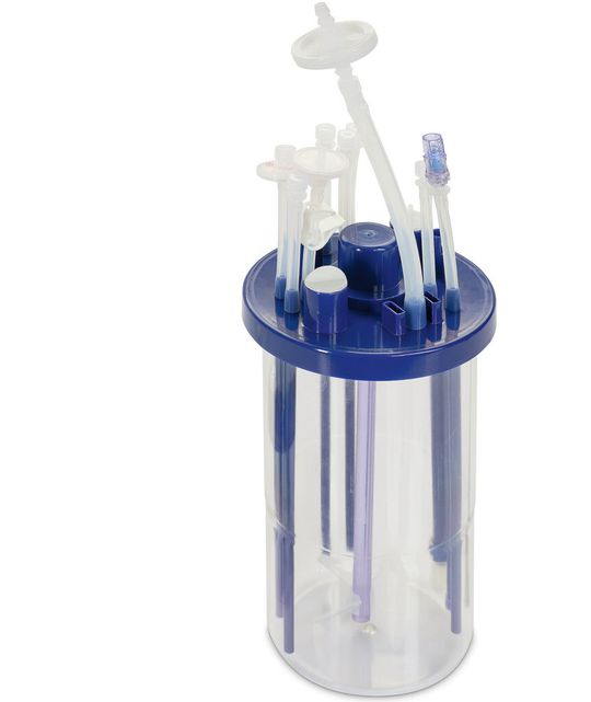 Erstmals auf der Biotechnica präsentiert: Der neue Einweg-Bioreaktor Bioblu im 1-l-Format. Erstmals auf der Biotechnica präsentiert: Der neue Einweg-Bioreaktor Bioblu im 1-l-Format.