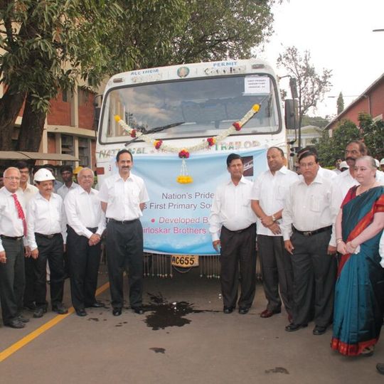 Caption: Mr Sanjay Kirloskar, CMD, KBL along with Mr Prabhat Kumar, CMD, Bhavini and KBL team at the handover of Primary Sodium Pump Caption: Mr Sanjay Kirloskar, CMD, KBL along with Mr Prabhat Kumar, CMD, Bhavini and KBL team at the handover of Primary Sodium Pump