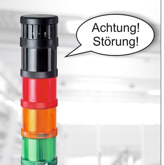 Werma hat ein Sprachausgabeelement für Signalsäulen entwickelt, das eindeutige Anweisungen gibt. Werma hat ein Sprachausgabeelement für Signalsäulen entwickelt, das eindeutige Anweisungen gibt.