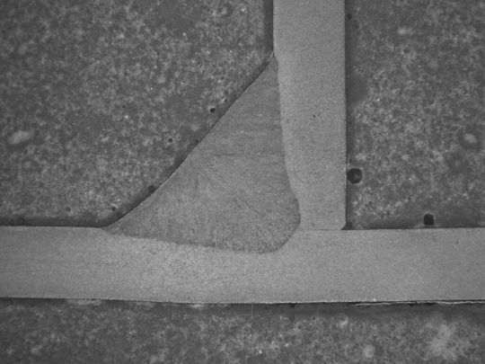 Schliffbild der KF-Schweißnaht.