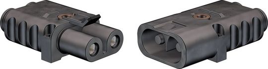 Batteriesteckverbinder TBC3 von Multi-Contact als zweipolige Version, belastbar bis 1000 V/180 A Batteriesteckverbinder TBC3 von Multi-Contact als zweipolige Version, belastbar bis 1000 V/180 A