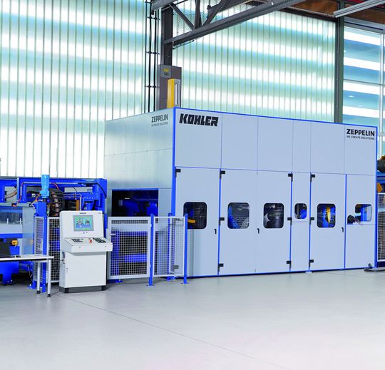 Die Aluminium-Querteilanlage mit Abcoilanlage von Kohler sorgt bei Zeppelin-Systems für spannungsfreie Bleche. Die Aluminium-Querteilanlage mit Abcoilanlage von Kohler sorgt bei Zeppelin-Systems für spannungsfreie Bleche.