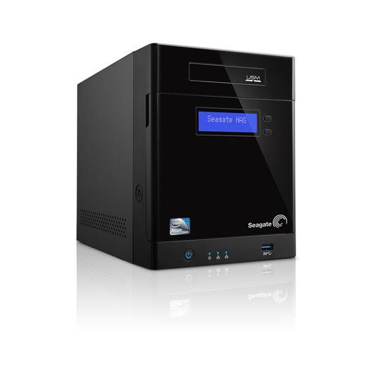 Seagates Business Storage Windows Server 4-Bay NAS bietet eine Datenübertragungsrate von bis zu 200 Megabyte pro Sekunde. Seagates Business Storage Windows Server 4-Bay NAS bietet eine Datenübertragungsrate von bis zu 200 Megabyte pro Sekunde.