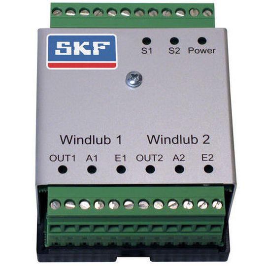 SKF Condition Based Lubrication ist ein Interface zum Anschluss von SKF oder Lincoln Schmiersystemen (SKF WindLub) an Zustandsüberwachungssteuerungen (SKF WindCon). Durch die Früherkennung einer drohenden Mangelschmierung samt automatischer Schmierung lassen sich manuelle Instandhaltungsarbeiten vermeiden. SKF Condition Based Lubrication ist ein Interface zum Anschluss von SKF oder Lincoln Schmiersystemen (SKF WindLub) an Zustandsüberwachungssteuerungen (SKF WindCon). Durch die Früherkennung einer drohenden Mangelschmierung samt automatischer Schmierung lassen sich manuelle Instandhaltungsarbeiten vermeiden.