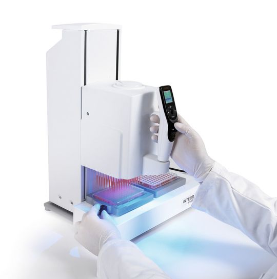 Abb. 1: Jüngste Entwicklung auf dem Gebiet elektronischer Handpipettiergeräte – der Viaflo 96/384 Abb. 1: Jüngste Entwicklung auf dem Gebiet elektronischer Handpipettiergeräte – der Viaflo 96/384