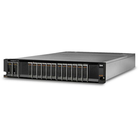 IBMs All-Flash-System „FlashSystem 840“ belegt zwei Höheneinheiten im 19-Zoll-Standard-Rack und skaliert von vier bis zu 48 Terabyte. IBMs All-Flash-System „FlashSystem 840“ belegt zwei Höheneinheiten im 19-Zoll-Standard-Rack und skaliert von vier bis zu 48 Terabyte.