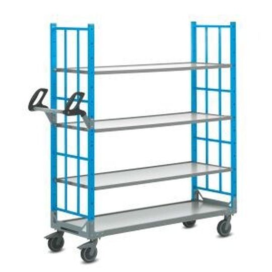 Wanzl setzt bei seinen Kommissionierwagen auf Aluminium und Kunststoff. Wanzl setzt bei seinen Kommissionierwagen auf Aluminium und Kunststoff.