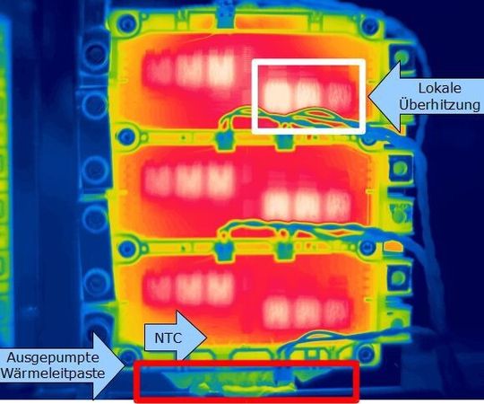 Thermographische Aufnahme: Belastungstest eines eines EconoPACK+ Thermographische Aufnahme: Belastungstest eines eines EconoPACK+