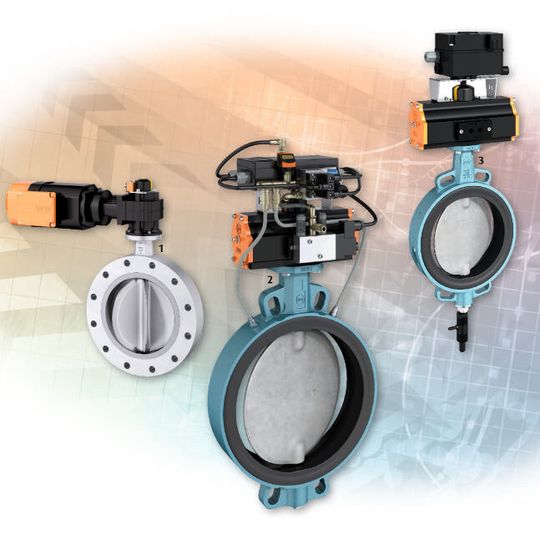 [1] Die Flügelschleusen können in bestehende Anlagen ohne große Anpassungsarbeiten eingebaut werden. [2] Das Dichtsystem Inflas eignet sich für den Einsatz bei stark schleißenden oder empfindlichen Medien. [3] Die Vidos-Armatur hält das Produkt in Bewegung.
