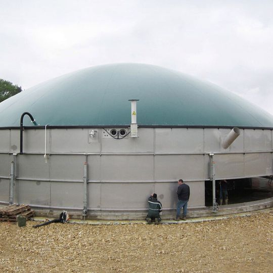 Near completion: The agricultural 500 kW anaerobic digestion plant in Leicester will go into operation in the early spring. Near completion: The agricultural 500 kW anaerobic digestion plant in Leicester will go into operation in the early spring.
