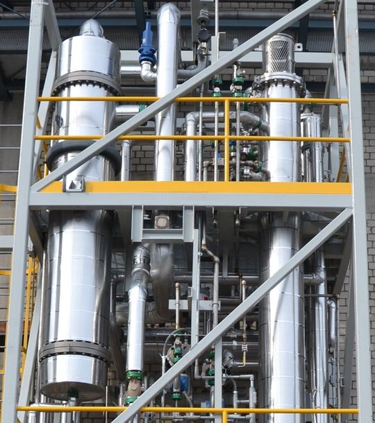 5-HMF is made from renewable feedstock in this production facility. 5-HMF is made from renewable feedstock in this production facility.