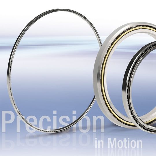 Die hochpräzisen Kaydon-Dünnringlager zeichnen sich durch einen besonders kleinen Querschnitt bei großem Bohrungsdurchmesser aus.