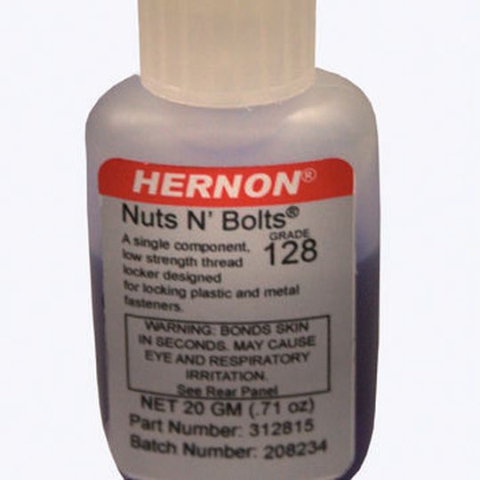 Der Klebstoff Nuts N'Bolts 128 ermöglicht die zuverlässige Schraubensicherung. Der Klebstoff Nuts N'Bolts 128 ermöglicht die zuverlässige Schraubensicherung.