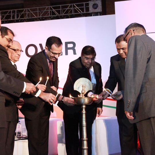 Lamp lighting Ceremony by From Left to right, Mr. Subhash Kadakia, President, PlastIndia Foundation; Mr. Rajeev Chitalia - Vice President, Mr. J. R. Shah - Chairman, National Executive Council, PlastIndia Foundation; Mr. Avinash Joshi, IAS, Joint Secretary - Petrochemicals Division, Department of Chemicals & Petrochemicals, Ministry of Chemical and Fertilizers - Government of India; Mr. L. K. Singh, Co-Chairman - National Executive Council, and Mr. Rajiv Raval, Honorable Treasurer; Mr. Nirmal Thakkar First President of PlastIndia Foundation and Managing Director of TIPCO Industries. Lamp lighting Ceremony by From Left to right, Mr. Subhash Kadakia, President, PlastIndia Foundation; Mr. Rajeev Chitalia - Vice President, Mr. J. R. Shah - Chairman, National Executive Council, PlastIndia Foundation; Mr. Avinash Joshi, IAS, Joint Secretary - Petrochemicals Division, Department of Chemicals & Petrochemicals, Ministry of Chemical and Fertilizers - Government of India; Mr. L. K. Singh, Co-Chairman - National Executive Council, and Mr. Rajiv Raval, Honorable Treasurer; Mr. Nirmal Thakkar First President of PlastIndia Foundation and Managing Director of TIPCO Industries.